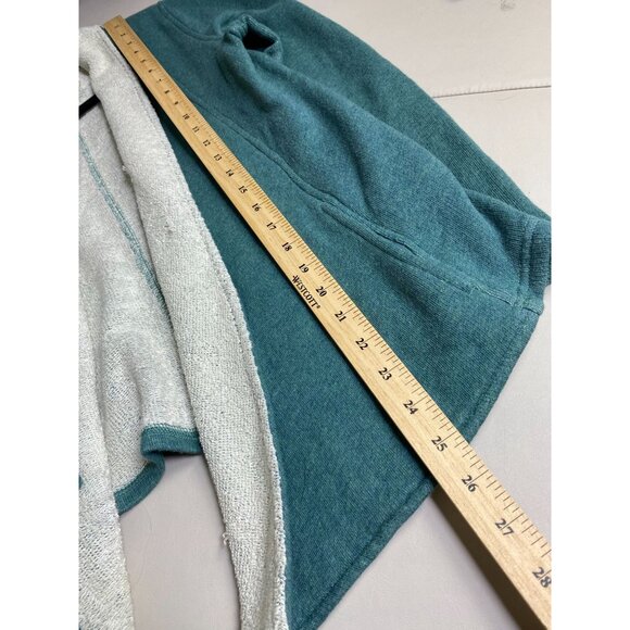 Pact Organic Cotton Women Open Front Cardigan Size Small Green Terry Sustainable - Picture 6 of 16